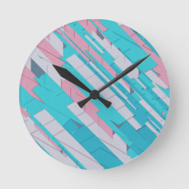 Farbige Abstrakte Wandleuchte Runde Wanduhr