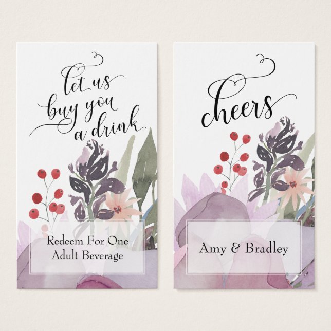 Farbige Abstrakte Wasserfarben - Blumengetränke (Vorne & Hinten)