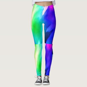 Farbige Abstrakte Wasserfarbenfarbe Leggings