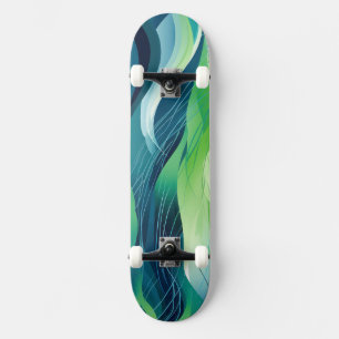 Farbige abstrakte Wellen Skateboard