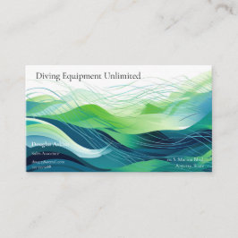 Farbige abstrakte Wellen Visitenkarte