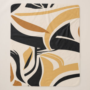Farbige abstrakte Wellenmuster auf Beige. VINTAG I Sherpadecke