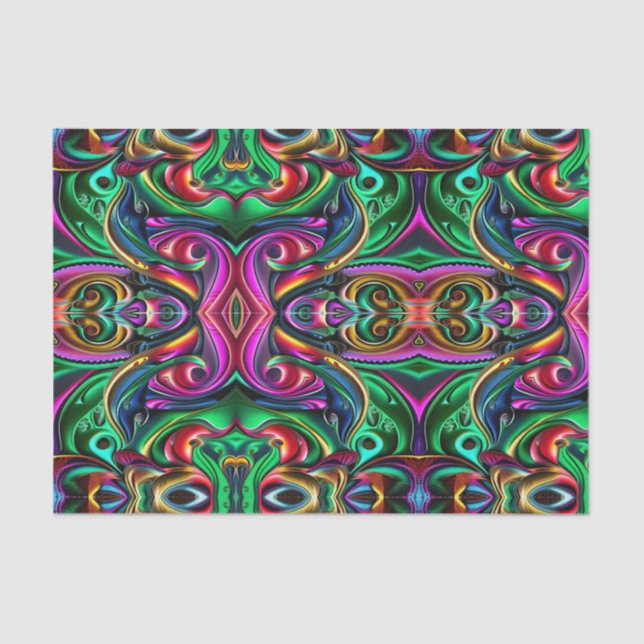 Farbige Abstrakte Wirbel entwerfen Gewebepapier Seidenpapier (Vorderseite)