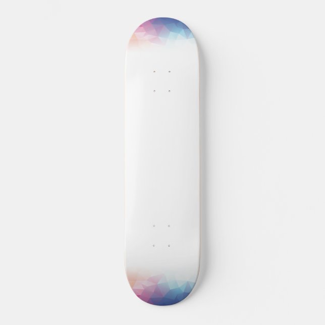 Farbige abstrakte Würfel Skateboard (Vorderseite)