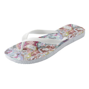 Farbige Abstraktion Flip Flops