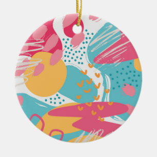 Farbige Abstraktion Keramik Ornament