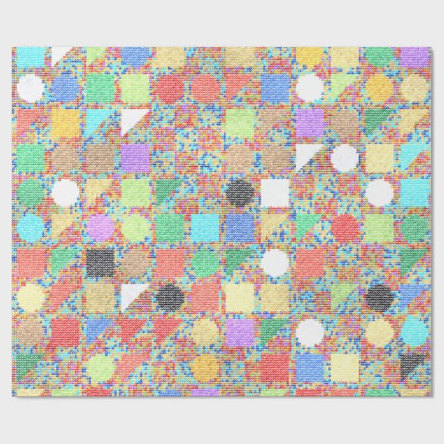 Farbige Acrylmalerei  Geschenkpapier (Flach)