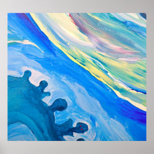 Farbige Acrylmalerei, texturierter Hintergrund. Poster