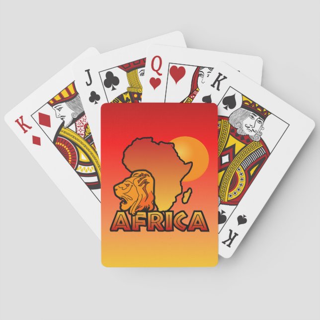 Farbige AFRICA Spielkarten (Rückseite)