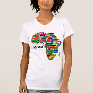 Farbige Afrika-Karte T-Shirt