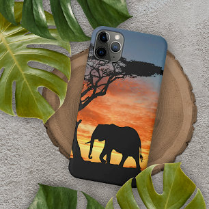 Farbige afrikanische Safari-Sonnenuntergang-Elefan Case-Mate iPhone Hülle