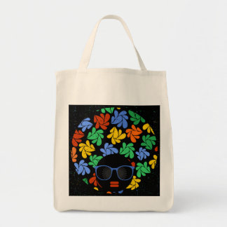Farbige Afro-Liebe Tragetasche