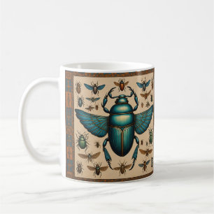 Farbige ägyptische Scarabs Kaffeetasse