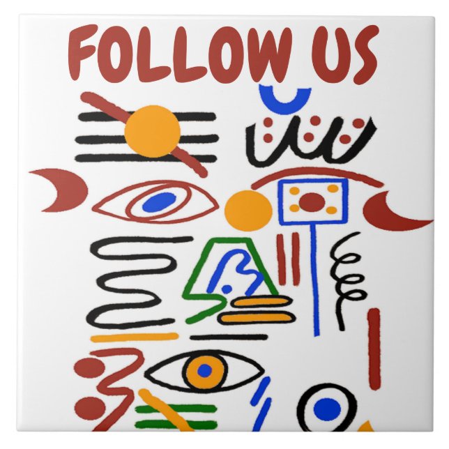 Farbige Alberne Formen, Keramik hinzufügen bearbei Fliese (Vorderseite)