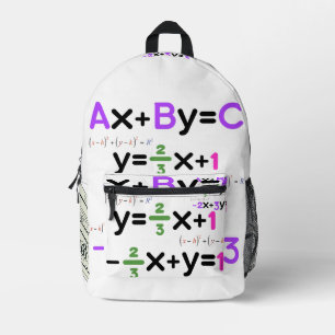 Farbige algebraische Gleichungen und mathematische Bedruckter Rucksack