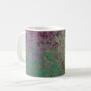 Farbige Alkoholtinte, grün und Burgund Abstrakt Kaffeetasse