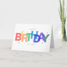 Farbige Alles Gute zum Geburtstag Karte