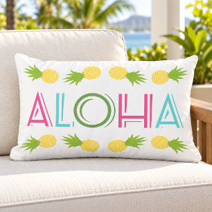 Farbige Aloha-Ananas-Tropen Kissen Für Draußen