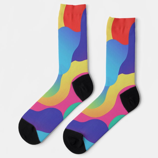 Farbige Amorphe Formen Socken (Linkes Detail)