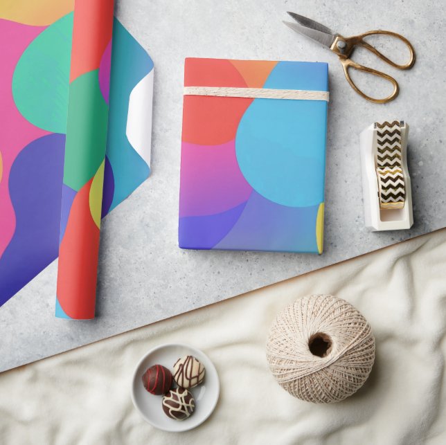 Farbige amorphe Formen Wallpaper Geschenkpapier (Handwerk)
