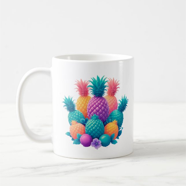 Farbige Ananas Kaffeetasse (Links)