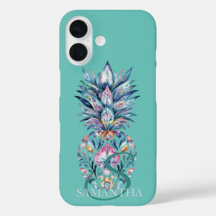 Farbige Ananas Minze Grün iPhone 16 Hülle