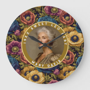 Farbige Anemonen Blumen Geburtstag Für Ehefrau Große Wanduhr