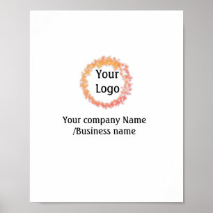 Farbige Aquarell-Abstrakt-Name-Text Poster