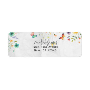 Farbige Aquarell-Blumen-Schmetterling 