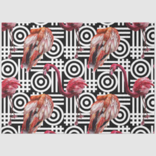 Farbige Aquarell-Flamingo-Serie Design 6 Seidenpapier