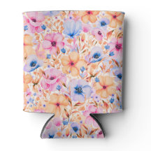 Farbige Aquarell-Wildblumen Blumenmuster
