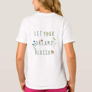 Farbige Aquarell-Wildblumen Sommer-Zitat T-Shirt