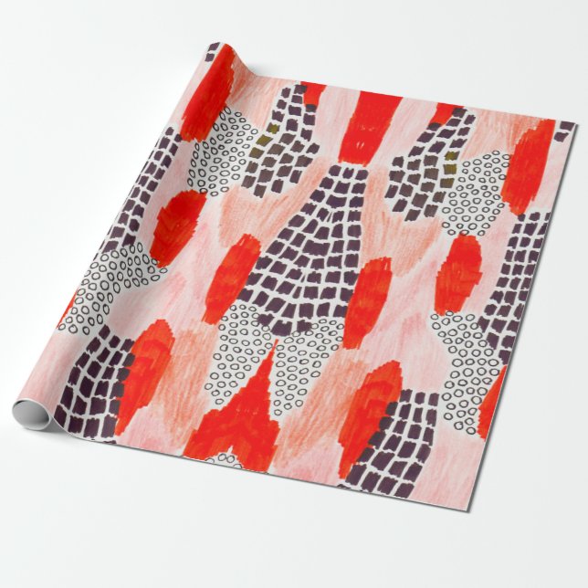 Farbige Aquarellbilder Geschenkpapier (Ungerollt)