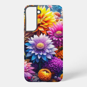 Farbige Aquarellblumen   Samsung Galaxy Hülle