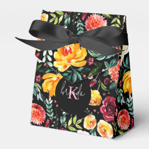 Farbige Aquarelle Blume Geschenkschachtel