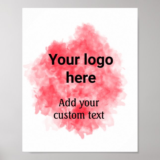 Farbige Aquarellfarbe abstrakter Name Poster (Vorne)