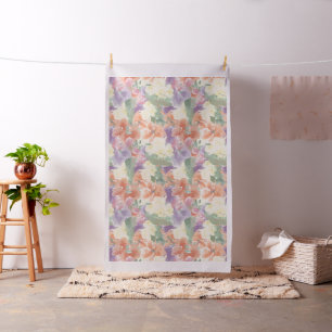 farbige Aquarellfarben-Blume Stoff