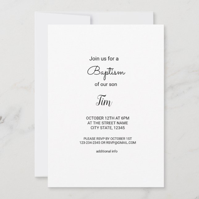 Farbige Aquarellfarben hinzufügen Ihren Namen Text Einladung (Vorderseite)