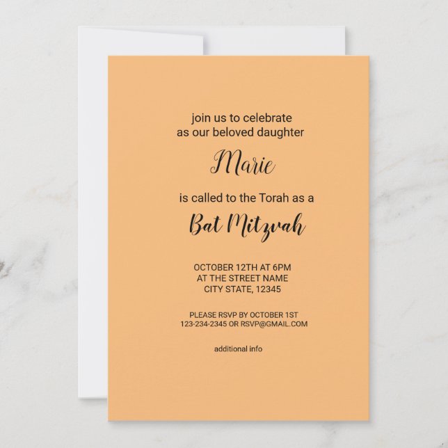 Farbige Aquarellfarben hinzufügen Ihren Namen Text Einladung (Vorderseite)