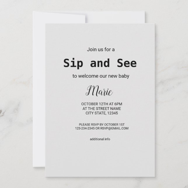 Farbige Aquarellfarben hinzufügen Ihren Namen Text Einladung (Vorderseite)