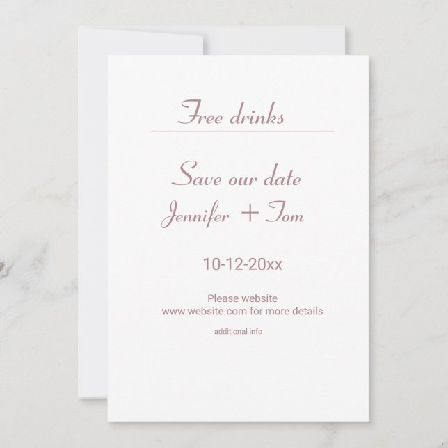 Farbige Aquarellfarben hinzufügen Ihren Namen Text Einladung (Vorderseite)