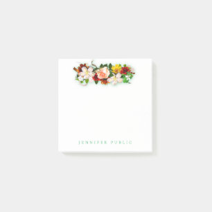 Farbige Aquarellfarben Hübsche Blume Rose Post-it Klebezettel