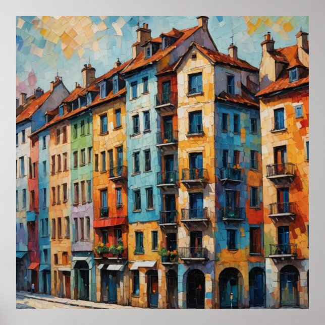 Farbige Architektur2 Poster (Vorne)