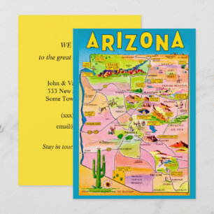 Farbige Arizona-Karte Bewegungsankündigung