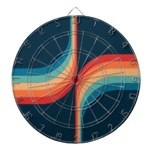 Farbige Arkaden im Retrostil Dartscheibe