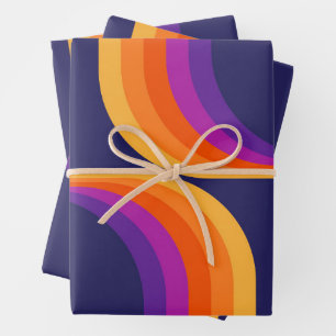 Farbige Arkaden im Retrostil Geschenkpapier Set