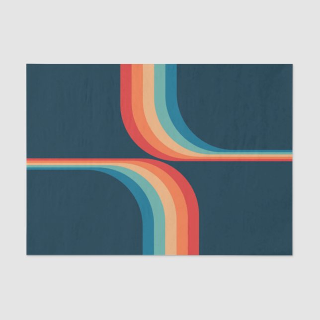 Farbige Arkaden im Retrostil Seidenpapier (Vorderseite)