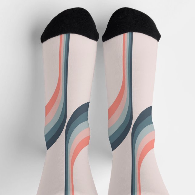 Farbige Arkaden im Retrostil Socken (Oben)