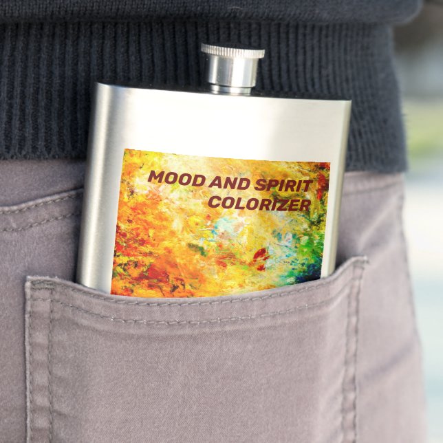 Farbige Artist-Palette Flachmann (Beispiel)