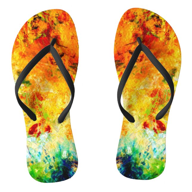 Farbige Artist-Palette Flip Flops (Fußbett)